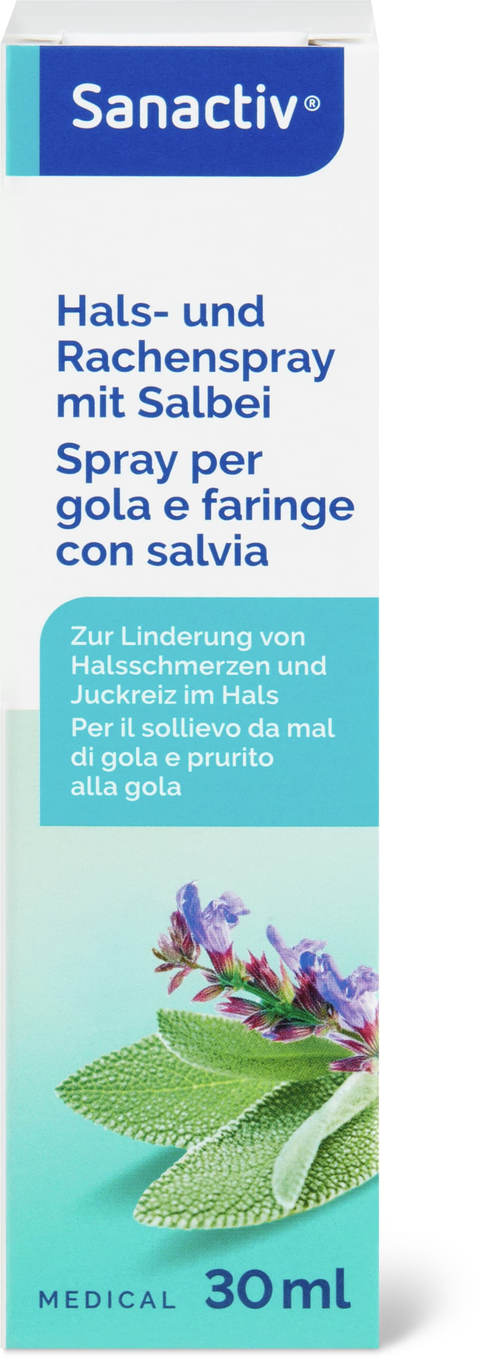 Spray pour la gorge et la trachée à la sauge